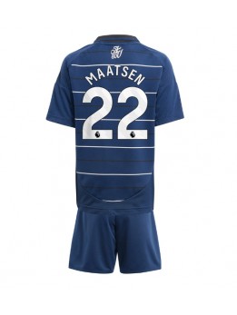 Aston Villa Ian Maatsen #22 Ausweichtrikot für Kinder 2024-25 Kurzarm (+ Kurze Hosen)